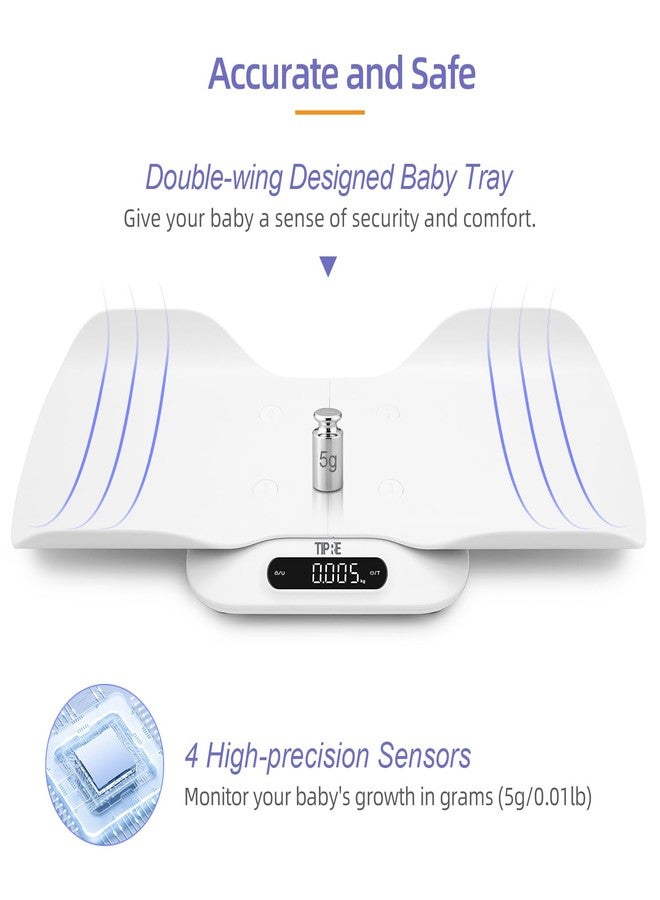 TIPRE Baby Weight Scale, Infant Scale with Detachable Tray, Pet Scale for Cat Dog, Multiple Weighing Scale for Toddler, Children, Pet and Adult Auto-Rotation LED Screen, Up to 400lb/180kg - Image 2
